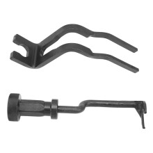 Zwaar uitgevoerd klepveercompressiegereedschap, gemaakt van robuuste materialen en met een stevige constructie voor Ford 4.6L en 5.4L motoren.