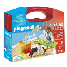 PLAYMOBIL 5653 Arztkoffer, Stadtleben, Tierpflege, Kreatives Rollenspiel, 39 Teile, Ab 4 Jahren
