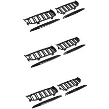 3X Double Slat Sport Kidney Grille Grill Black for E90 E91 2005-2008