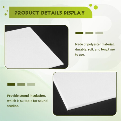 6 PeçAs Painel de AbsorçãO AcúStica 12 Polegadas X 12 Polegadas X 0,4 Polegadas Acolchoamento à Prova de Som para Isolamento de Eco Baixo para 1
