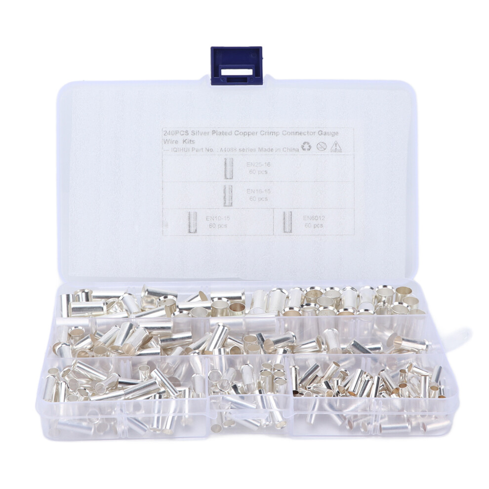 Crimp Wire Terminal Kit High Conductivity Insulated Design Strong Crimps Seamless Barrel Corrosion Resistance Easy To Use For Reliable Electrical 9049227827718
