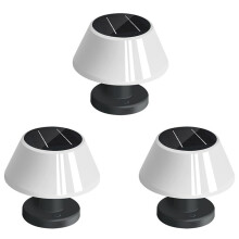 3X Zonne-Tafellamp voor Buiten, Waterdicht, Tuin, Binnen, Bureau, Zonne-Leeslamp, Dimbaar, Draadloos Nachtlampje