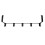 Wide over the Door Rack Wrought Iron Hook Black 4