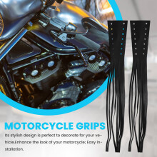 le Levier de Frein en Cuir PU Noir de Moto Couvre les Glands de Frange D'Embrayage de Motard pour  Chopper Bobber Chief Classic