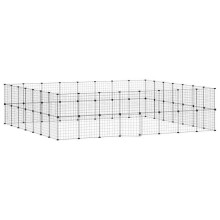 Gaiola para animais de estimação com 60 painéis e porta de 35 x 35 cm preta 02_0041596