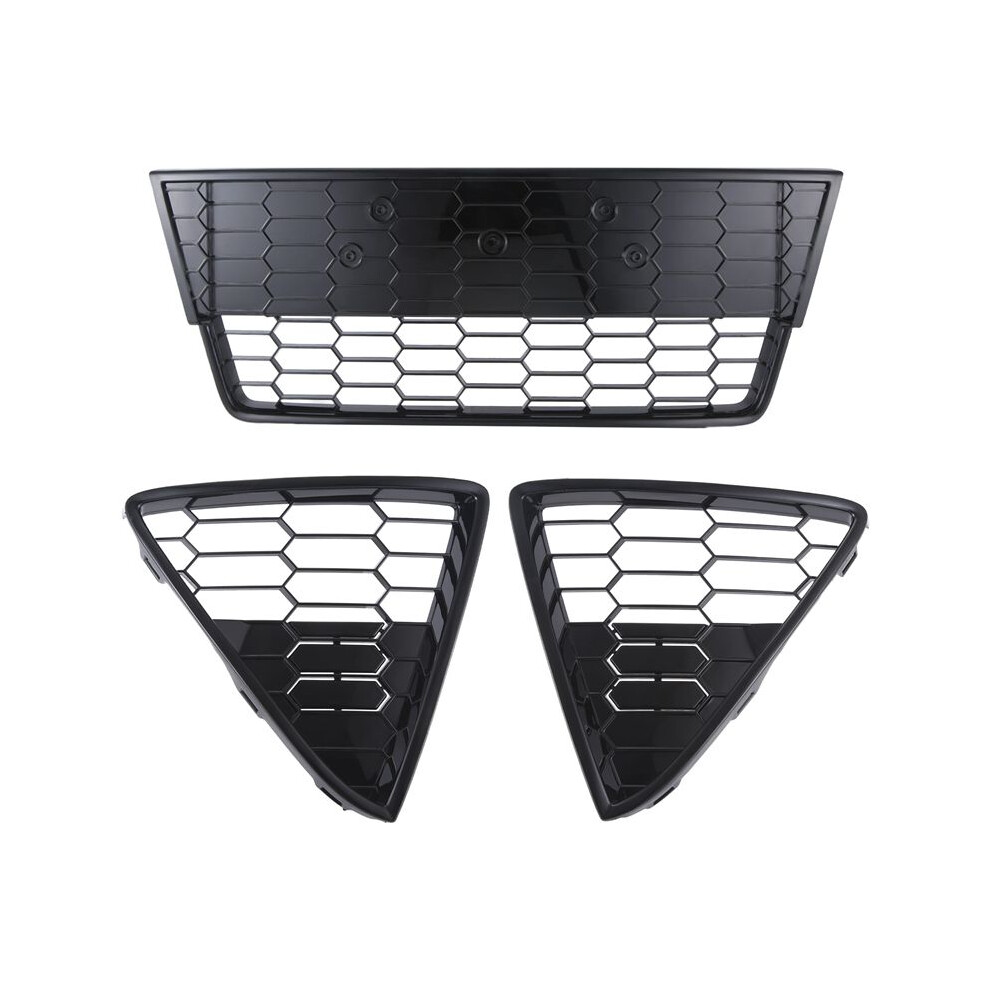 3Pcs Car Honeycombed Front Bumper Lower Grille Grills For Focus 2012 2013 2014 6031329087056