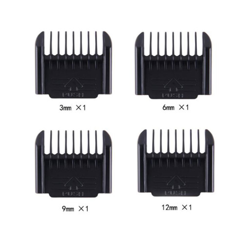 Electric Clipper Accessories,4Pcs Cut Clipper Limit Comb Guide Attachment Size Barber Replacement(3mm,6mm,9mm,12mm) 2