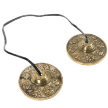 2Stk Kleine Handbecken Aus Kupfer Golden Für Ethnische Musik Und Erhu