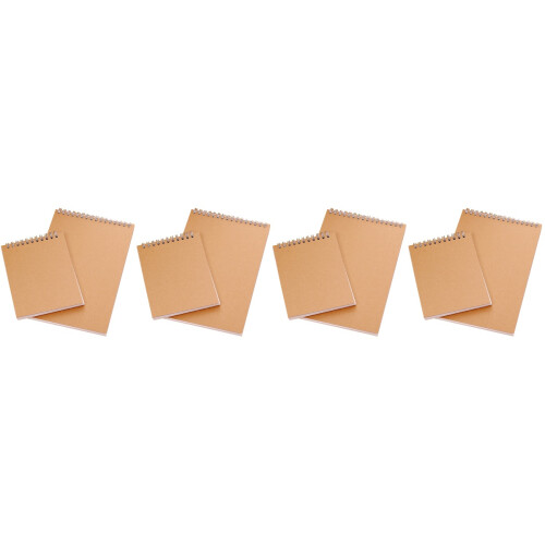 8Stk DIY Zeichenbuch Mit Dickem Markerpapier, Hellbraun, Hardcover 2