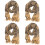 4Stk Herren Shemagh Schal Winter Warm Multifunktional Bunt 6