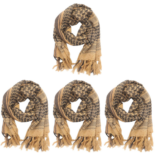 4Stk Herren Shemagh Schal Winter Warm Multifunktional Bunt 2