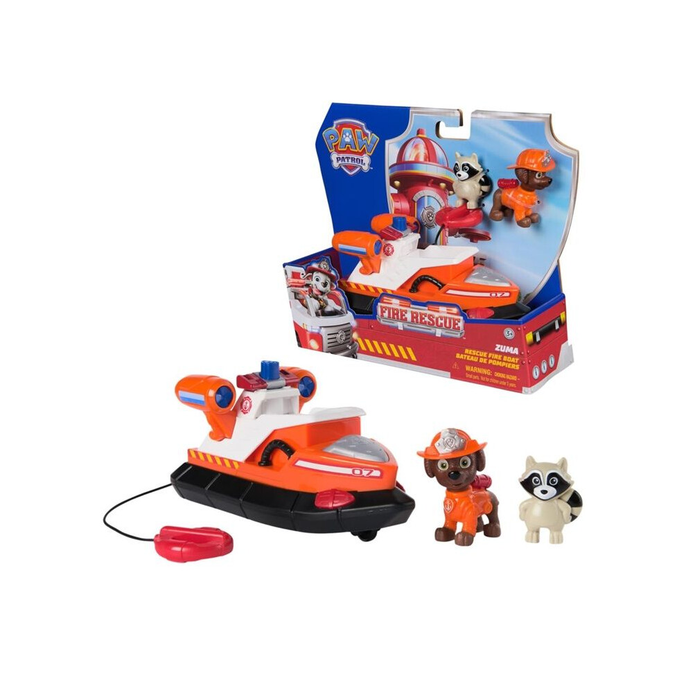 New Spin Master Paw Patrol Fire Rescue - Zuma With The Rescue Boat