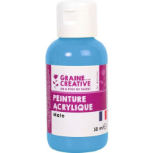 Tinta Acrílica - 50ml - Cor Ciano - Textura Fluida - Secagem Rápida