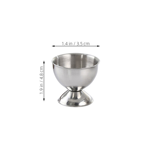 2pcs Stainless Steel Egg Holder Middle Egg Cup Portable Upright For Breakfast Dining Table Modern Design 1