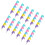 36Pcs Assorted Stackable Plastic Pencils Kids School Writing Supplies 2