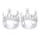 6Pcs Delicate Silver Mini Crown Cake Decor for Kids Celebration 10