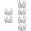 6Pcs Delicate Silver Mini Crown Cake Decor for Kids Celebration 2