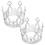 6Pcs Delicate Silver Mini Crown Cake Decor for Kids Celebration 8