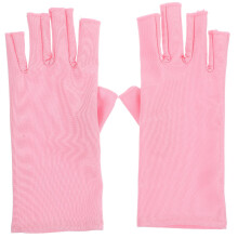 UV Protection Manicure Gloves for Gel Nail Lamps, Fingerless Spandex Design for Nail Art and Outdoor Use