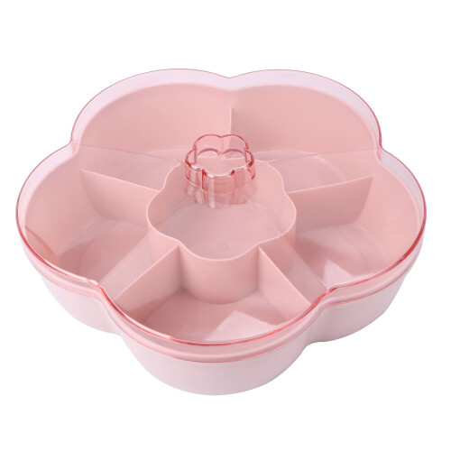 2Pcs Pink Creative Candy Plate Dried Fruit Tray Practical Storage Box