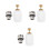 3Pcs Golden Brass Floor Heating Manifold Return Valve with Spring Core 7
