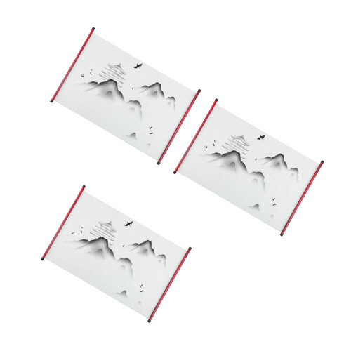3Pcs Multi Lightweight Blank Scrolls for Calligraphy and Drawing Use 2