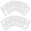 White Plastic Compact Halloween Stencils Reusable Craft Supplies 3