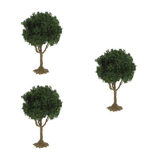 3Pcs Olive Green Miniature Trees Plastic Wire for Model Train Scenery 1