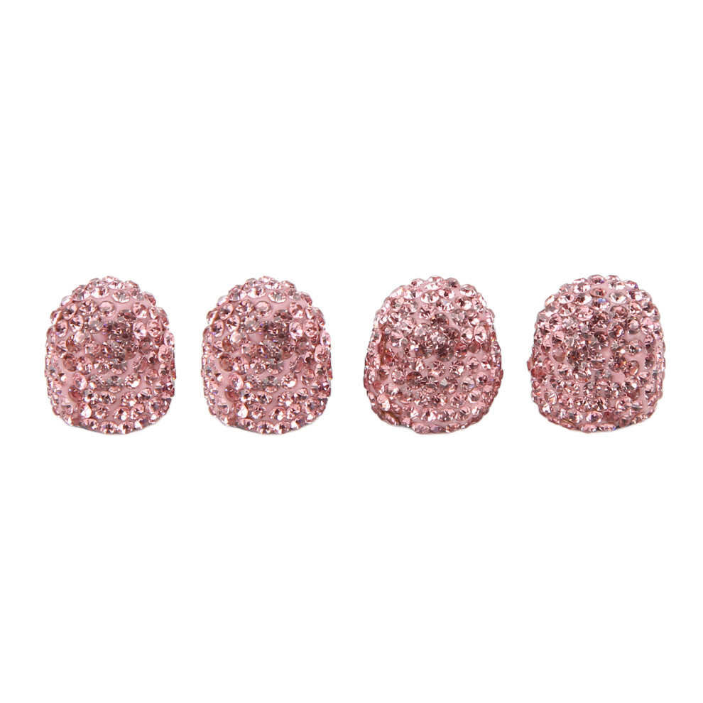 Bling Car Accessories, Rotating Thread & Anti-Leakage Tire Valve Stem Caps, Universal Fit Dustproof Accessories With Handmade Sparkling Rhinestones 9437117448646