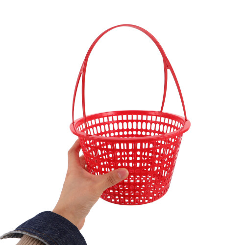 10Pcs Ergonomic Handle Red Plastic Basket for Picking Strawberries 2