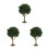 3Pcs Olive Green Miniature Trees Plastic Wire for Model Train Scenery 3
