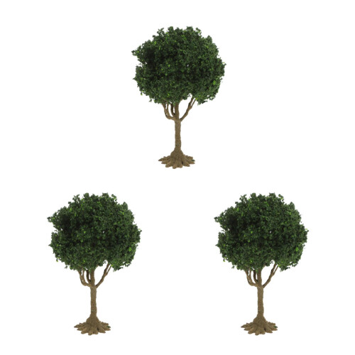 3Pcs Olive Green Miniature Trees Plastic Wire for Model Train Scenery 2