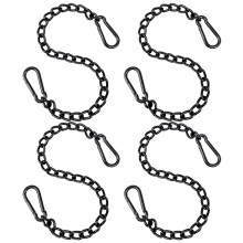4X Hängende Stuhlkette Aus Stahl mit 2 Karabinern, Hochleistungs-Veranda-Schaukel-Hängemattenkettenset, (66 cm)