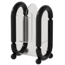 Stylish Makeup Brush Container with Dividers Waterproof-Black