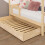 Rollcontainer für Stauraum oder Bett - lackiertes Holz für Bett 80 x 160 cm 1