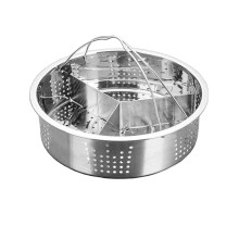 Trio Separator Set Accessori per Rack per Cestelli per Cottura un Vapore nel Acciaio Inossidabile Divisore per Cestelli con Griglia un Vapore Rapido
