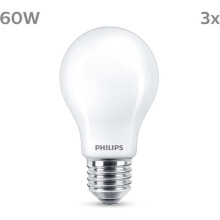 LED Bulb - PHILIPS - Classic - 60 W - A60 E27 - Warm white - Non dimmable x 3
