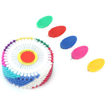 Multi-Color Plastic Sewing Pins with Threader - 50 pcs for Crafts
