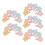 30 pièces de nœuds fleuris pour chignon, 3,5 cm, multicolores 16