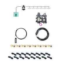 Misting Cooling System Garden Water Fog Plant-Black