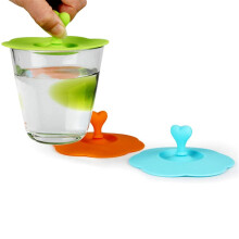 Siliconen Glazen Bekerhoezen, 6 Stuks Siliconen Beker Deksels Herbruikbare Anti-Stof Bekerhoezen Leuke Koffie Thee Mok Cover voor Drankjes