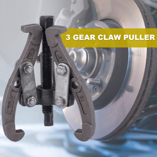 3-Inch 75 mm Gear Bearing Puller Tool Hub Multi-Function Puller Kit 3-Jaw Reversible Flywheel Pulley Removal Extractor 1