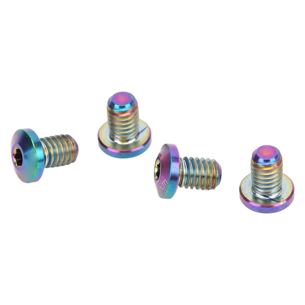 4Pcs Titanium Road Bike Brake Screws Rt060 Rustproof Dazzling Color 8441375736453