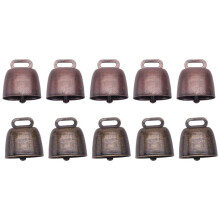 10 PZ Mucca Cavallo Pecora al Pascolo Piccole Campane in Ottone, Campanaccio Campana Retro per Cavallo Pecora al Pascolo Rame, Campane Mucca Rumore