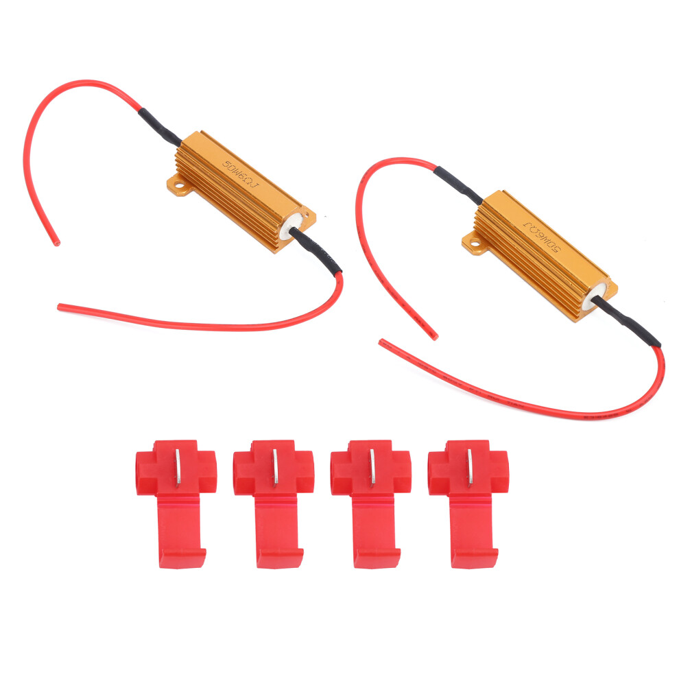 Led Load Resistor That Prevents Hyper Flash And Fixes Errors, 50W 6 Ohm Load Resistors Temperature Resistant Vibration Resistant Easy Install Light 9190834366951