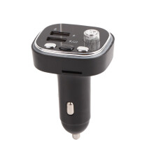 Bluetooth 5.3 FM-Transmitter-Kfz-Adapter mit Freisprechfunktion und MP3-Wiedergabe, LED-Hintergrundbeleuchtung mit mehreren Farben,
