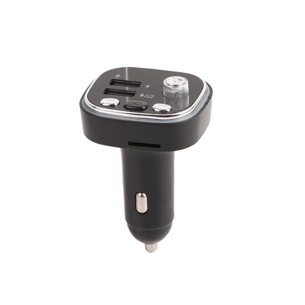 Bluetooth 5.3 Fm Transmitter Car Adapter With Handsfree Calling And Mp3 Playback, Led Backlit Display With Multiple Colors, Fast Charging Using Dual 9437117394646