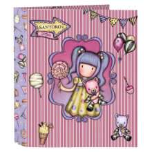 Safta - Binder F. 4 ringen 35 mm Brede rug Gorjuss Fairground Eerste Prijs 27 x 33 x 6 cm, Multicolor (522217657)