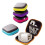(red,7.5*7.5*2.5cm)Charger Data Cable Storage Bag Mini Portable Antipressure Headset Square Box Storage 8