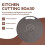 Cutting Board Plastic Kitchen Cutting Board Round Baking Board Fruit Vegetable Cutting Board with Handles 31cm 2
